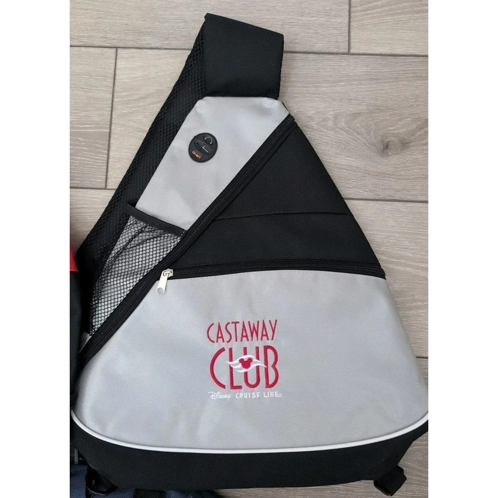 Disney Castaway‎ Club Cruise Line Bags Lot Of 3 Backpack Sling Drawstring